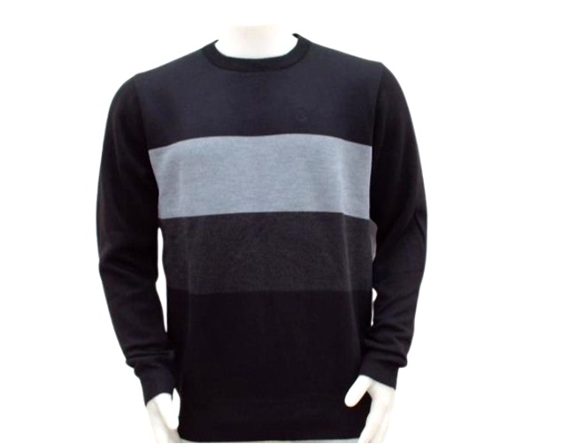 Blusa Openshock Adulto Masculina Lã/Acrílico Listrado Frente