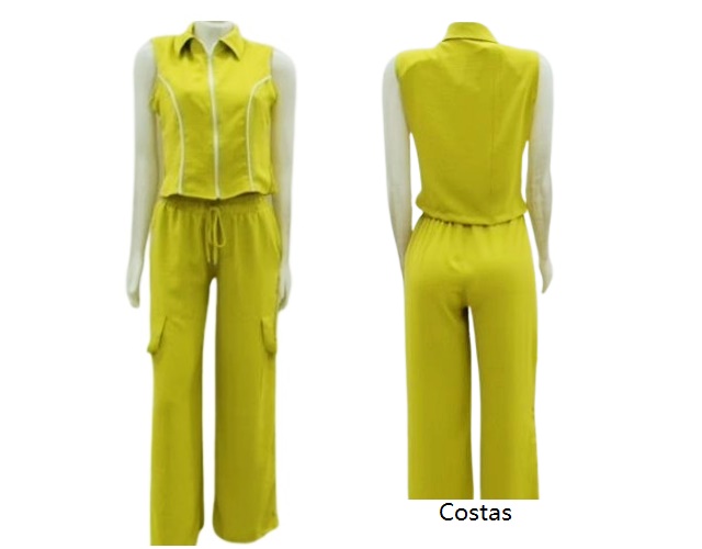 Conjunto Ekisugui Adulto Feminina Sem Manga Duna Cropped Calça