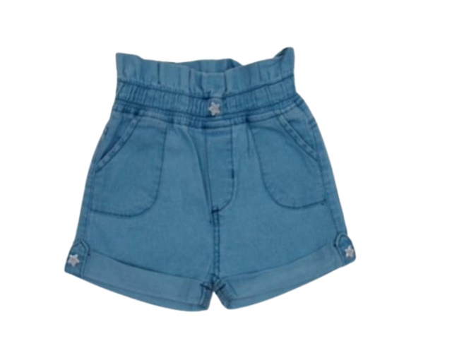 Short Peptuchy Primeiros Passos  Jeans Lycra 2bolsos