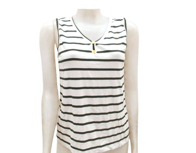 Blusa Armando Adulto Feminina Regata Viscolycra Listrada