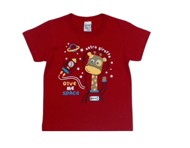 Camiseta Minimundo Primeiros Passos  Manga Curta Malha
