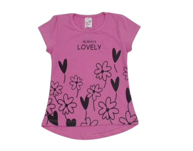 Blusa Minimundo Juvenil  Manga Curta Cotton Mullet