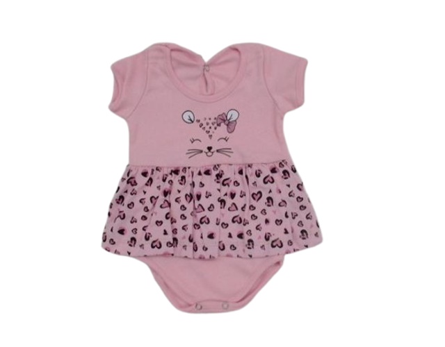 Body Wilbertex Bebe  Manga Curta Suedine Saia