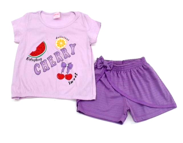Conjunto Wilbertex Infantil  Manga Curta Malha Short