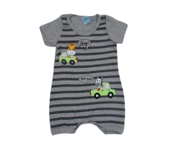 Macacão Wilbertex Bebe  Manga Curta Ribana