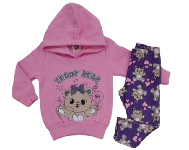 Conjunto Wkids Bebe Feminina Moletom Capuz Legging