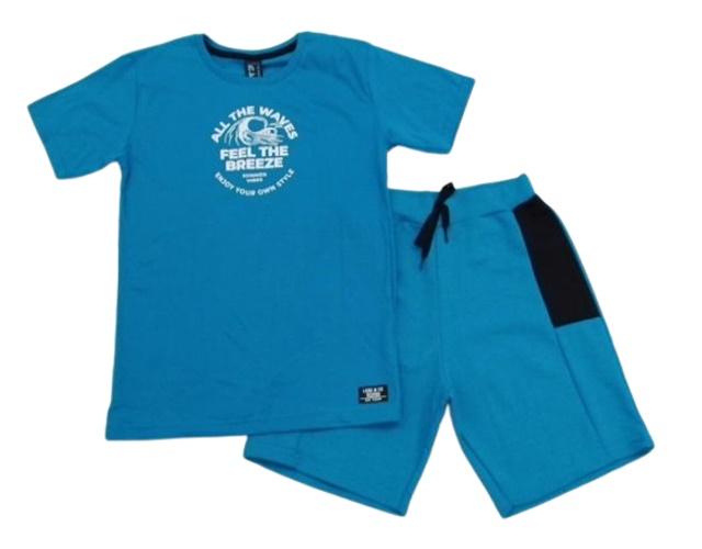 Conjunto Nk Juvenil  Manga Curta Malha