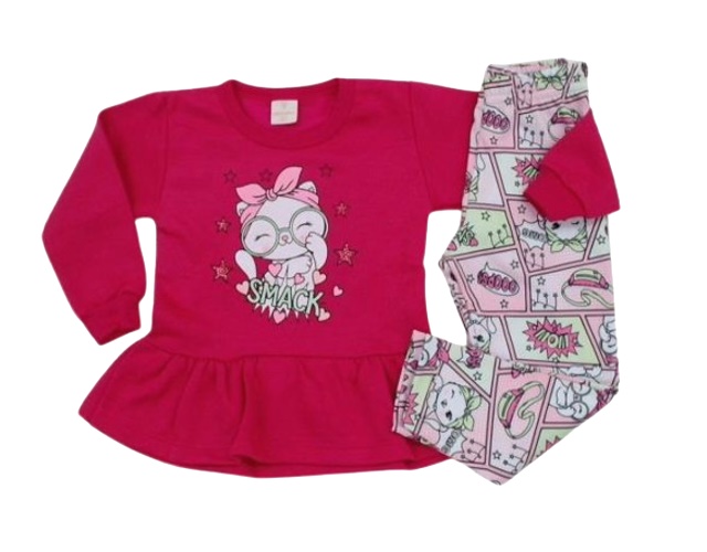 Conjunto Viston Bebe Feminina Moletom Legging