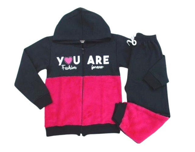 Conjunto Viston Infantil Feminina Moletom Capuz Calça