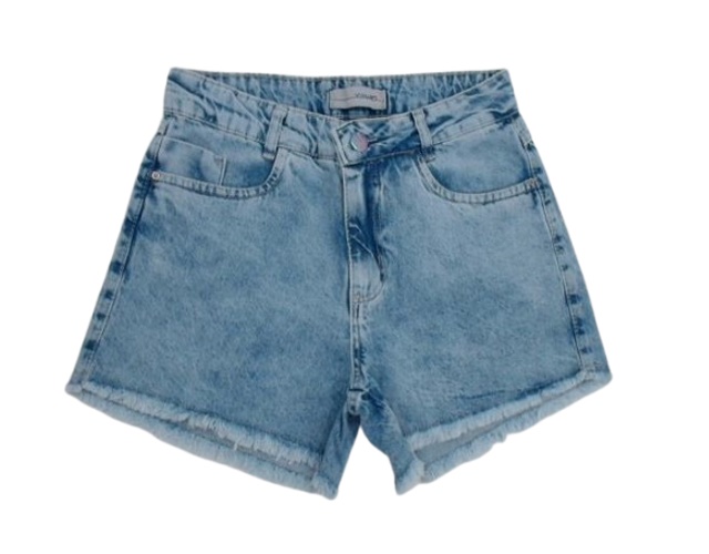 Short Vivlon Adulto Feminina Jeans Claro