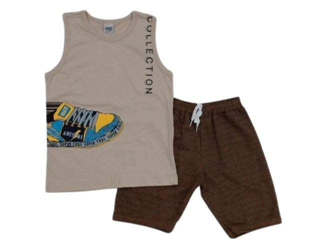 Conjunto Didiene Infantil Masculino Regata Malha