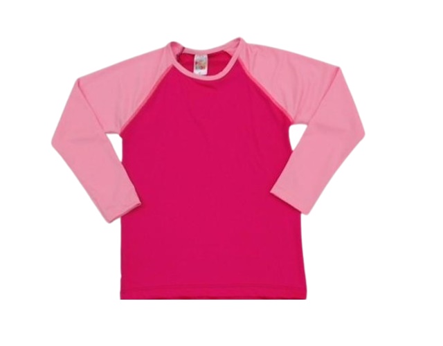 Blusa Pho Infantil Feminina Manga Longa Poliéster Proteção Uv