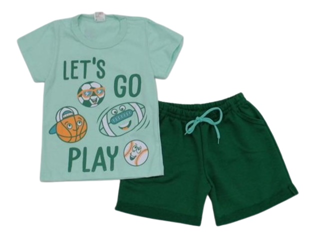 Conjunto Pho Primeiros Passos Masculino Manga Curta Malha