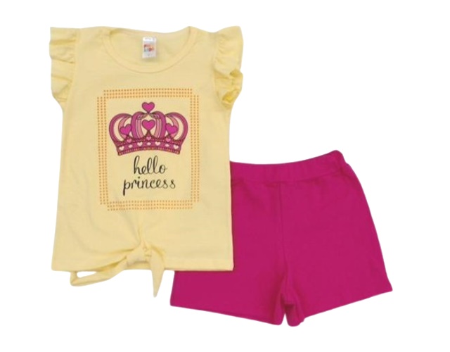 Conjunto Pho Infantil Feminina Manga japonesa Cotton Short