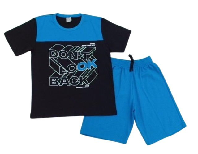 Conjunto Jiss Juvenil Masculino Manga Curta Malha