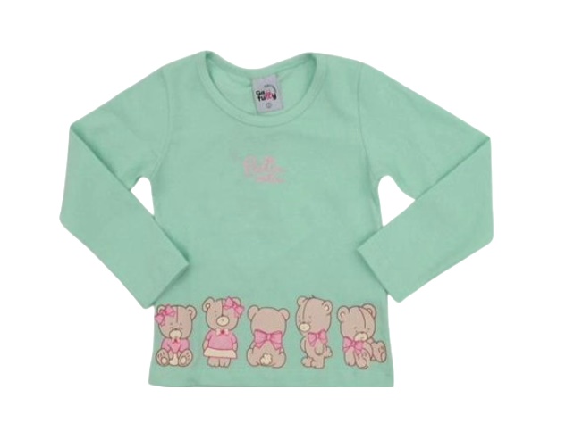 Blusa Gatutty Primeiros Passos Feminina Manga Longa Cotton