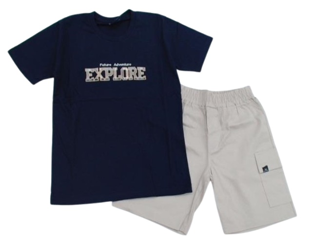 Conjunto Vrasalon Juvenil Masculino Manga Curta Malha