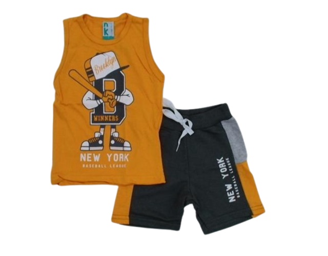 Conjunto Nekinho Primeiros Passos Masculino Regata Machão Malha