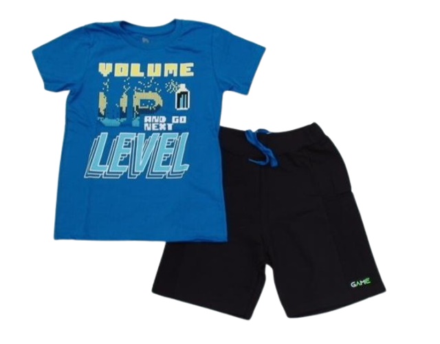 Conjunto Nekinho Infantil Masculino Manga Curta Malha