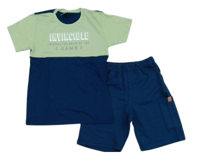 Conjunto Nk Juvenil Masculino Manga Curta Malha