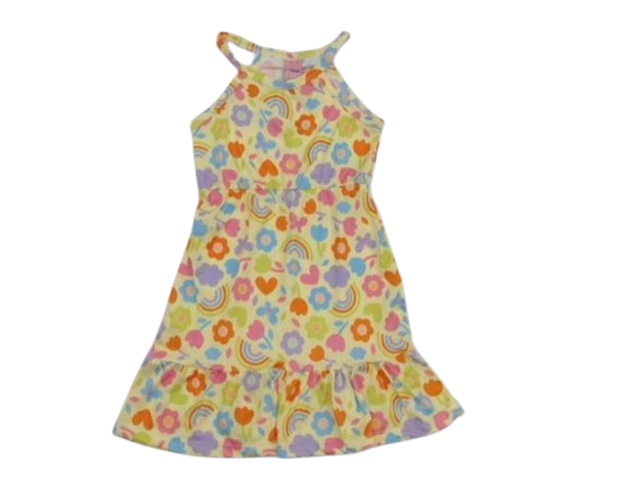 Vestido Minhaflor Infantil Alça Poliéster Estampado
