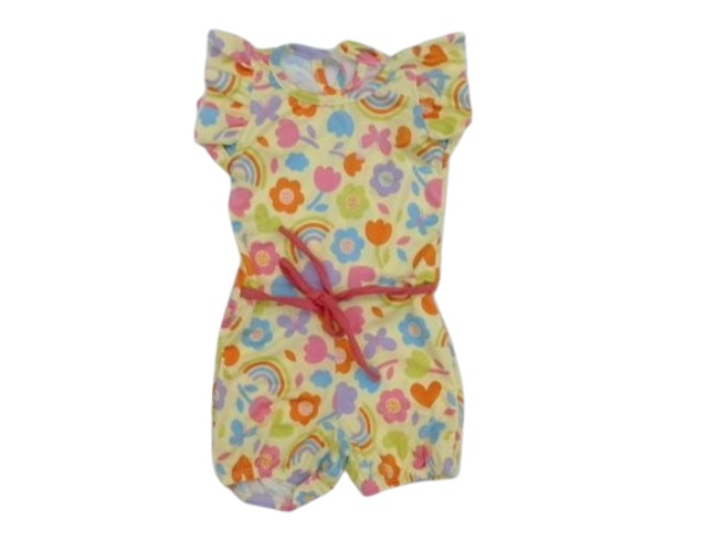 Macacão Minhaflor Bebe Feminina Manga japonesa Poliéster Estam