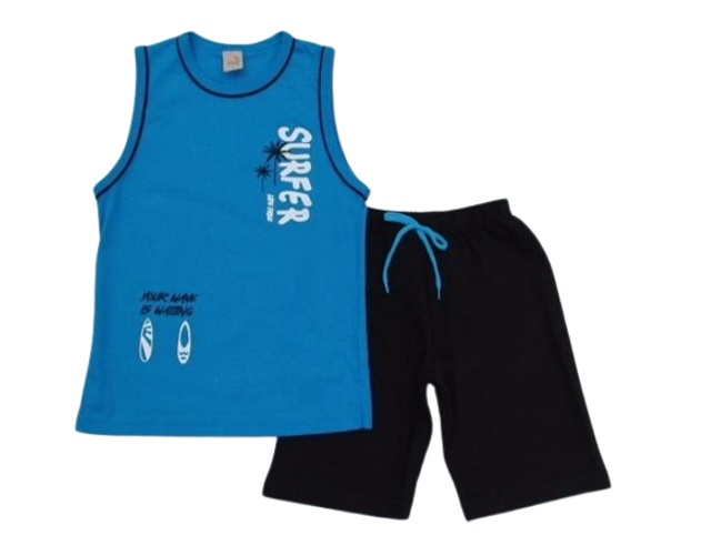 Conjunto Popin Infantil Masculino Regata Malha