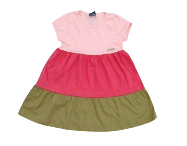 Vestido Jidi Primeiros Passos Manga Curta Malha