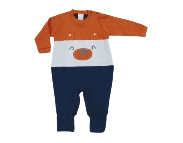 Macacão Petutinha Bebe Masculino Longo Suedine Pé Reversí