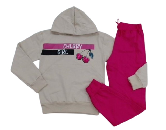 Conjunto Jidi Juvenil Feminino Moletom Capuz Calça