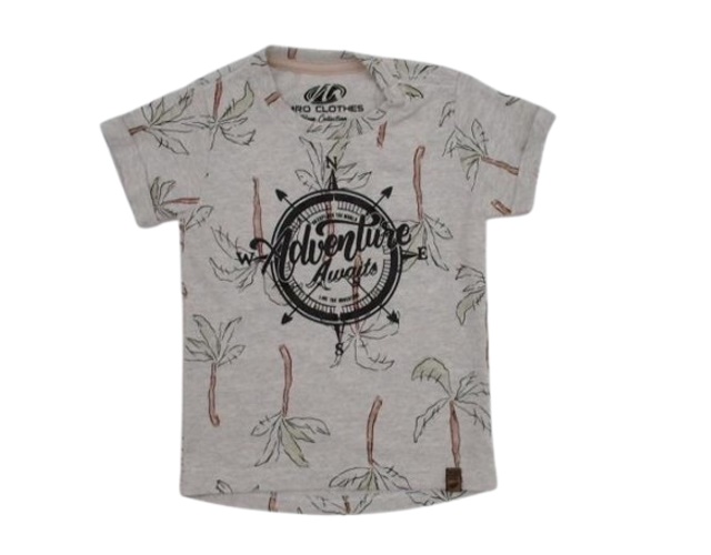 Camiseta Maro Primeiros Passos Masculino Manga Curta Malha Estampado