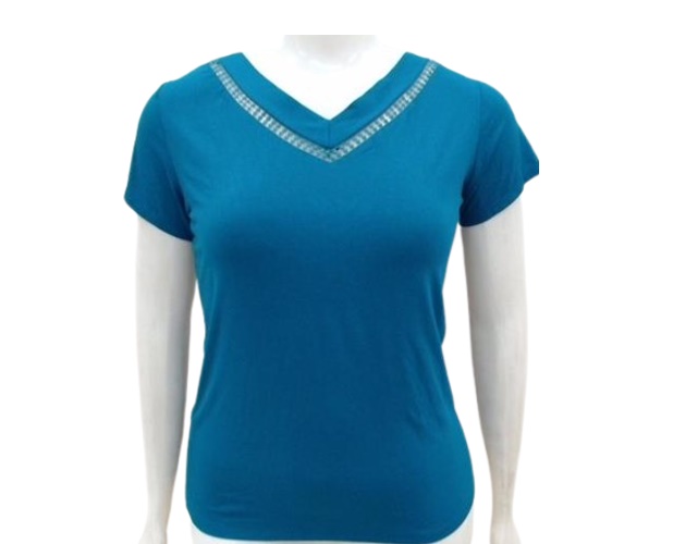 Blusa 7linhas Adulto Extra Grande Feminina Manga Curta Viscolycra