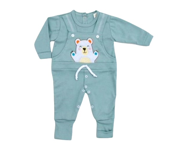 Macacão Bebelezinha Bebe Masculino Longo Suedine