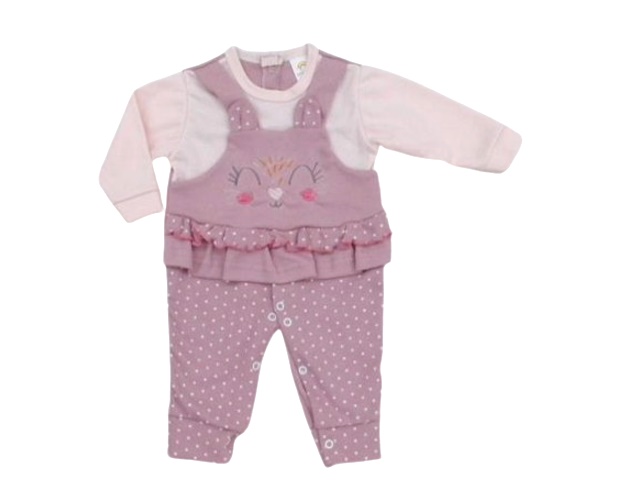 Macacão Bebelezinha Bebe Feminina Longo Suedine S/pé