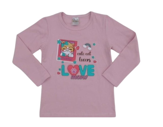 Blusa Catolele Infantil Feminina Manga Longa Cotton