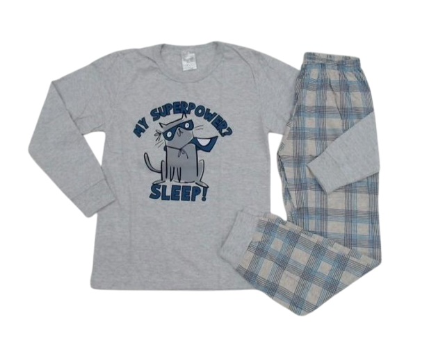 Pijama Desayner Infantil Masculino Manga Longa Malha