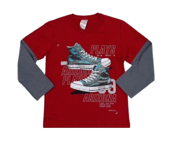 Camiseta Shumakids Infantil Masculino Manga Longa Malha