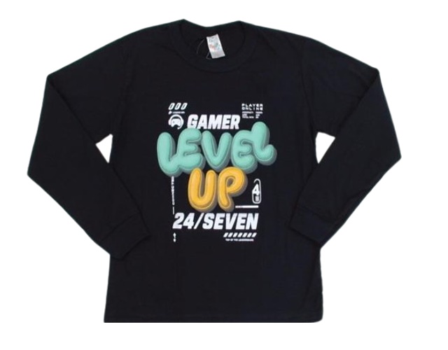 Camiseta Shumakids Juvenil Masculino Manga Longa Malha