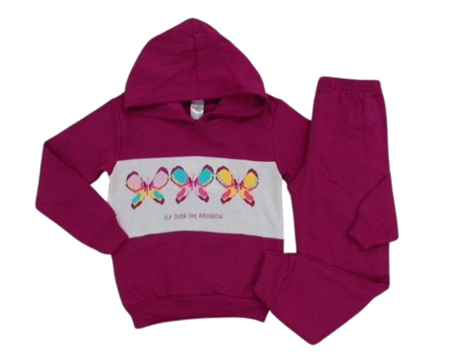 Conjunto Shumakids Infantil Feminina Moletom Capuz Calça