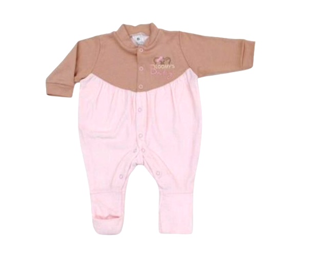 Macacão Bloomys Bebe Feminina Longo Plush Pé Reversível