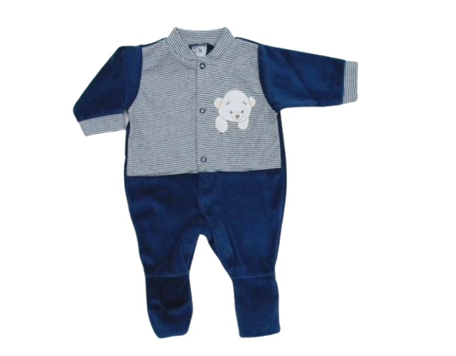 Macacão Bloomys Bebe Masculino Longo Plush Suedine