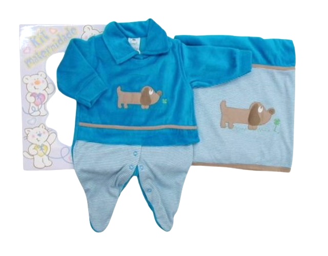 Saida-maternidade Bloomys Bebe Masculino Plush 2pçs