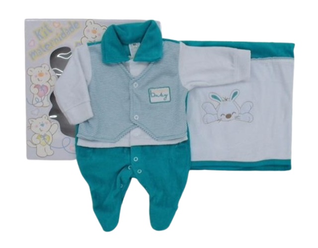 Saida-maternidade Bloomys Bebe Masculino Plush 2pçs