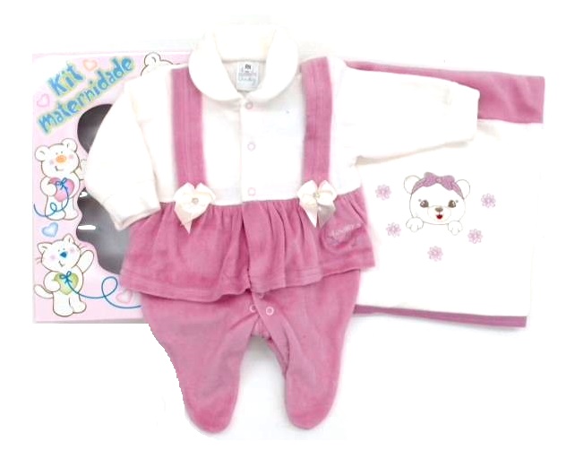 Saida-maternidade Bloomys Bebe Feminina Plush 2pçs