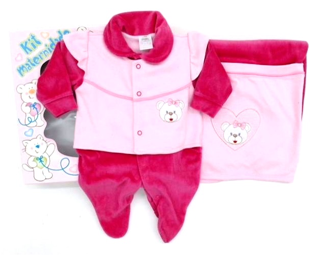 Saida-maternidade Bloomys Bebe Feminina Plush 2pçs