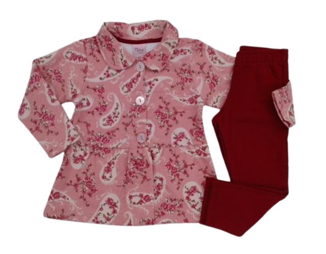 Conjunto Ninaqueen Primeiros Passos Feminina Moletom Legging