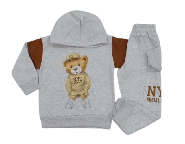 Conjunto Ninoking Primeiros Passos Masculino Moletom Capuz