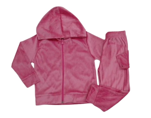 Conjunto Rechsul Primeiros Passos Feminina Plush Capuz Calça
