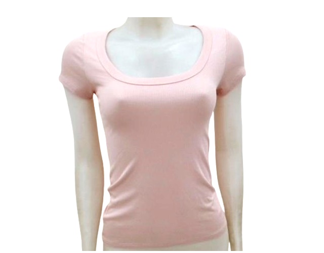 Blusa Treluna Adulto Feminina Manga Curta Malha Canelada