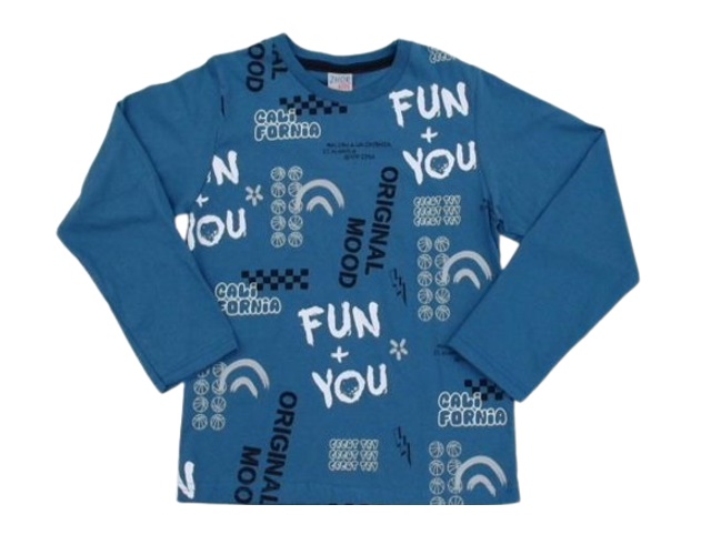 Camiseta Zhor Infantil Masculino Manga Longa Malha